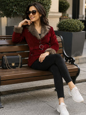 Winter Coat Velvet Fur Jacket