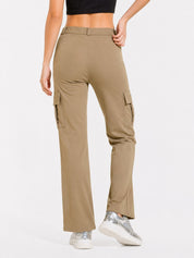 Straight Fit Full Length Solid Cargo Pant