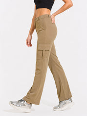 Straight Fit Full Length Solid Cargo Pant
