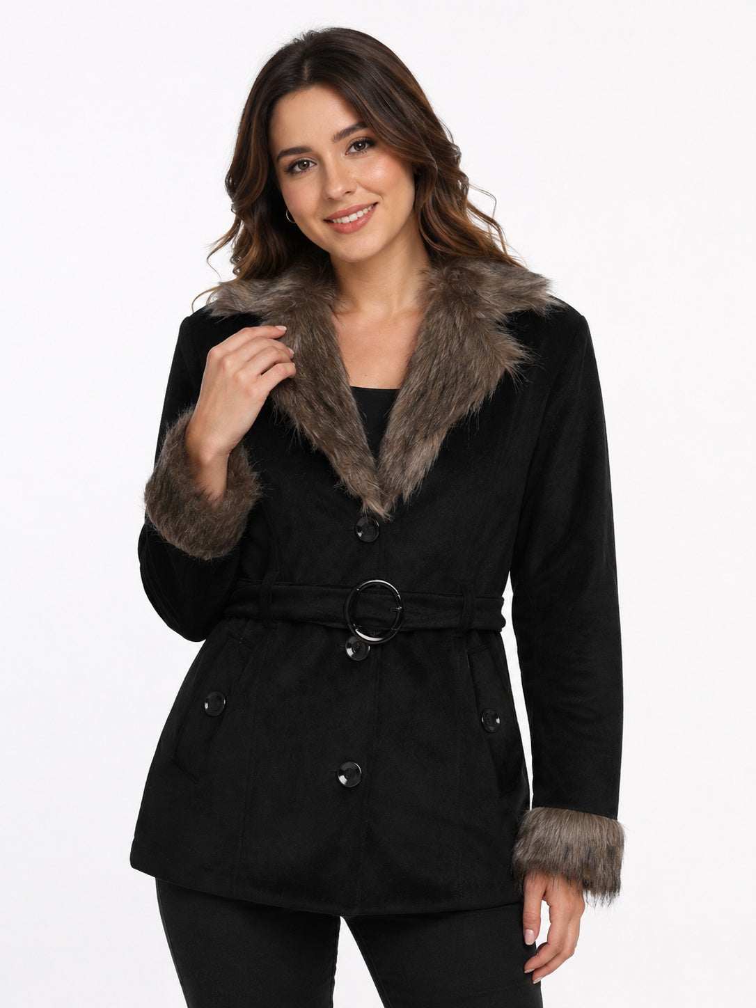 Winter Coat Velvet Fur Jacket