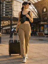 Straight Fit Full Length Solid Cargo Pant