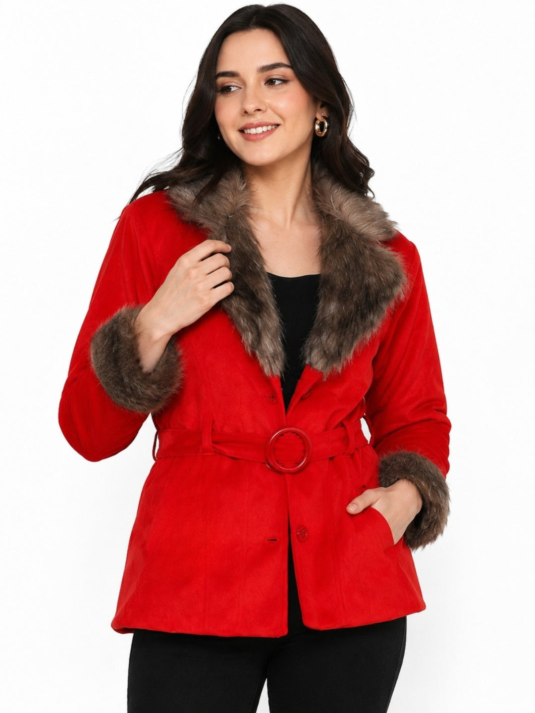 Winter Coat Velvet Fur Jacket