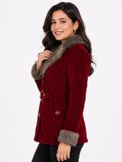Winter Coat Velvet Fur Jacket