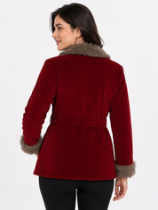 Winter Coat Velvet Fur Jacket