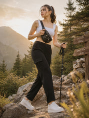 Straight Fit Full Length Solid Cargo Pant