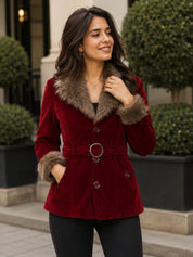 Winter Coat Velvet Fur Jacket
